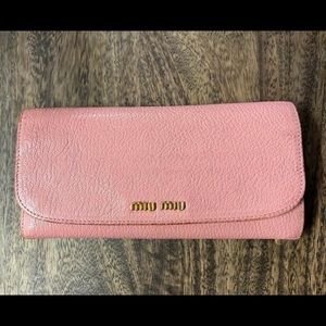Miu Miu pink wallet